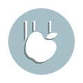 Laboratory, newton apple badge icon. Simple glyph, flat vector of laboratory icons for ui and ux, website or mobile application