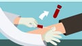 Laboratory with nurse taking a blood sample Royalty Free Stock Photo