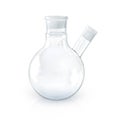 Laboratory object of chemistry glassware with two hole