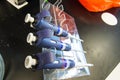 Laboratory Pipets arranged on Lab bench