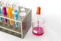 Laboratory pipette wiith test tube Royalty Free Stock Photo