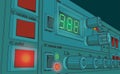 Laboratory power supply close-up color illustration
