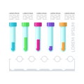 Laboratory research infographic chart design element set. Abstract vector symbols for infochart with blank copy spaces. Kit with Royalty Free Stock Photo