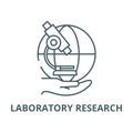 Laboratory research vector line icon, linear concept, outline sign, symbol Royalty Free Stock Photo