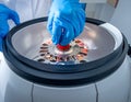 Laboratory Scientist Using Centrifuge for Sample Processing Royalty Free Stock Photo