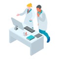 Laboratory Scientists Isometric Composition Royalty Free Stock Photo