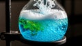 Bubbling with effervescence, and shows a swirling green substance Royalty Free Stock Photo