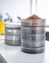 Laboratory Sieves for Soil Particle Size Analysis Royalty Free Stock Photo