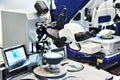 Laboratory stereo microscope Royalty Free Stock Photo