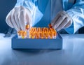 Laboratory Technician Handling Test Tubes and Samples in Scientific Environment Royalty Free Stock Photo