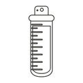 Laboratory test tube cork thin line