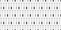 Laboratory test tubes seamless pattern, vector black contour on white background, Chemistry laboratory and medicine Royalty Free Stock Photo