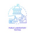 Laboratory testing blue gradient concept icon