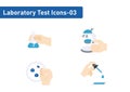 Laboratory tests flat icon set isolated on white background ep03