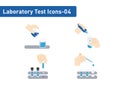 Laboratory tests flat icon set isolated on white background ep04