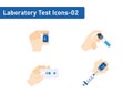 Laboratory Tests flat icon set isolated on white background ep02