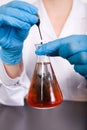 Laboratory tests about water contamination Royalty Free Stock Photo