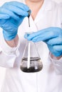 Laboratory tests, water contamination Royalty Free Stock Photo