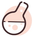 Laboratory vassel, icon Royalty Free Stock Photo