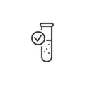 Laboratory verify line icon