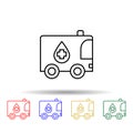 Laboratory on wheels multi color icon. Simple thin line, outline vector of blood donation icons for ui and ux, website or mobile