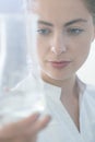 Laboratory worker holding test tube