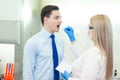 Laboratory worker performing DNA paternity test in a medical laboratory. Implementation of DNA sampling in humans