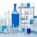 Laboratory tools for analysis. Test tubes.