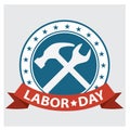 Labordaylabel. Vector illustration decorative design Royalty Free Stock Photo