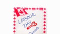 Labour day Canada handwriting on paper with Canada flag. Writing text on memo post reminder.Bucharest, Romania, 2020 Royalty Free Stock Photo