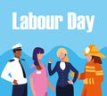 labour day celebration with group professionals