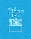 Labour day celebration with tool box