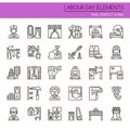 Labour day Elements