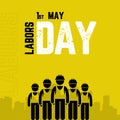 Happy world labour day, 1st May. International labour day, labor day post,l abor day banner.