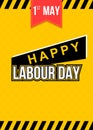 Labour day themed yellow banner