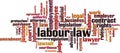 Labour law word cloud Royalty Free Stock Photo