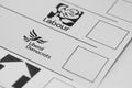 Labour and liberal democrats on general election ballot paper