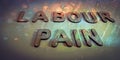 labour pain medical terminology displayed on water colour abstract background Royalty Free Stock Photo