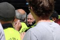 Labour Party leader Jeremy Corbyn walks through the crowd