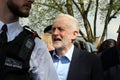 Labour Party leader Jeremy Corbyn walks through the crowd