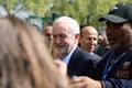 Labour Party leader Jeremy Corbyn walks through the crowd