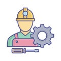 Labour Vector Icon which can easily modify or edit