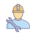 Labour Vector Icon which can easily modify or edit