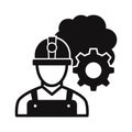 Labour work process Vector Icon which can easily modify or edit