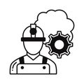 Labour work process Vector Icon which can easily modify or edit