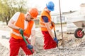 Labourers working very hard Royalty Free Stock Photo