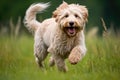 labradoodle heeding the call to stop Royalty Free Stock Photo