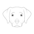 Labrador Retriever dog easy coloring cartoon vector illustration. Isolated on white background Royalty Free Stock Photo