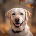 Labrador Retriever dog, Labrador Retriever portrait, front view, close up, happy, pet portrait, outdoor shot