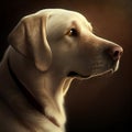 Labrador retriever. Portrait of a labrador retriever dog. ai generated. Dog portrait